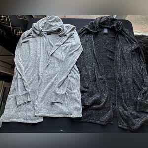 Women’s Lot of 2 Hooded Cardigan with Pockets